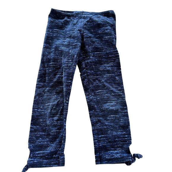 Old Navy Blue Striped Crop Leggings with Bow Detail - Picture 1 of 4
